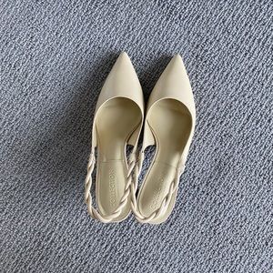 New Charles & keith collection leather nude pumps in size 36